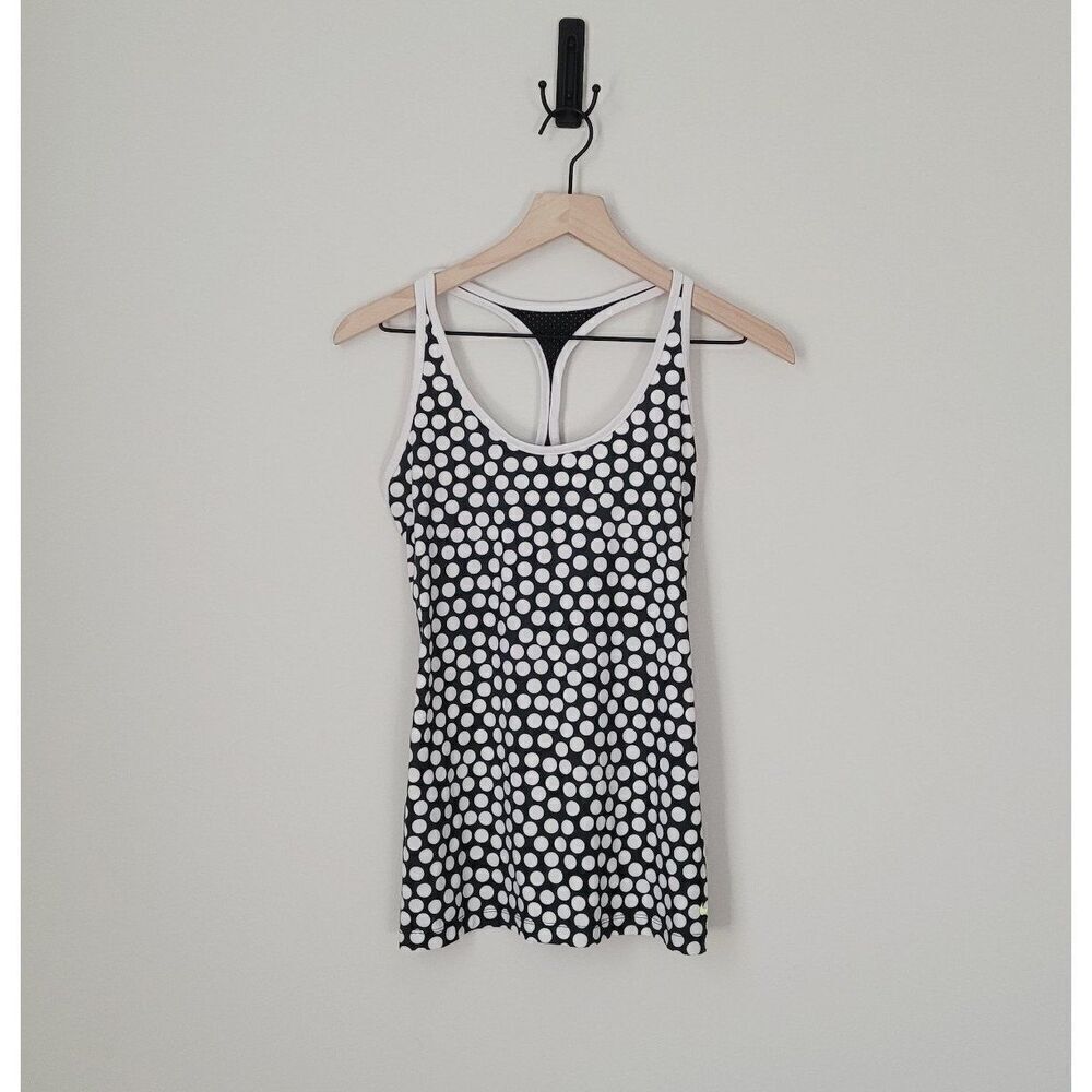 Nike Dri-Fit Polka Dot Racerback Black & White Tank Size Extra Small